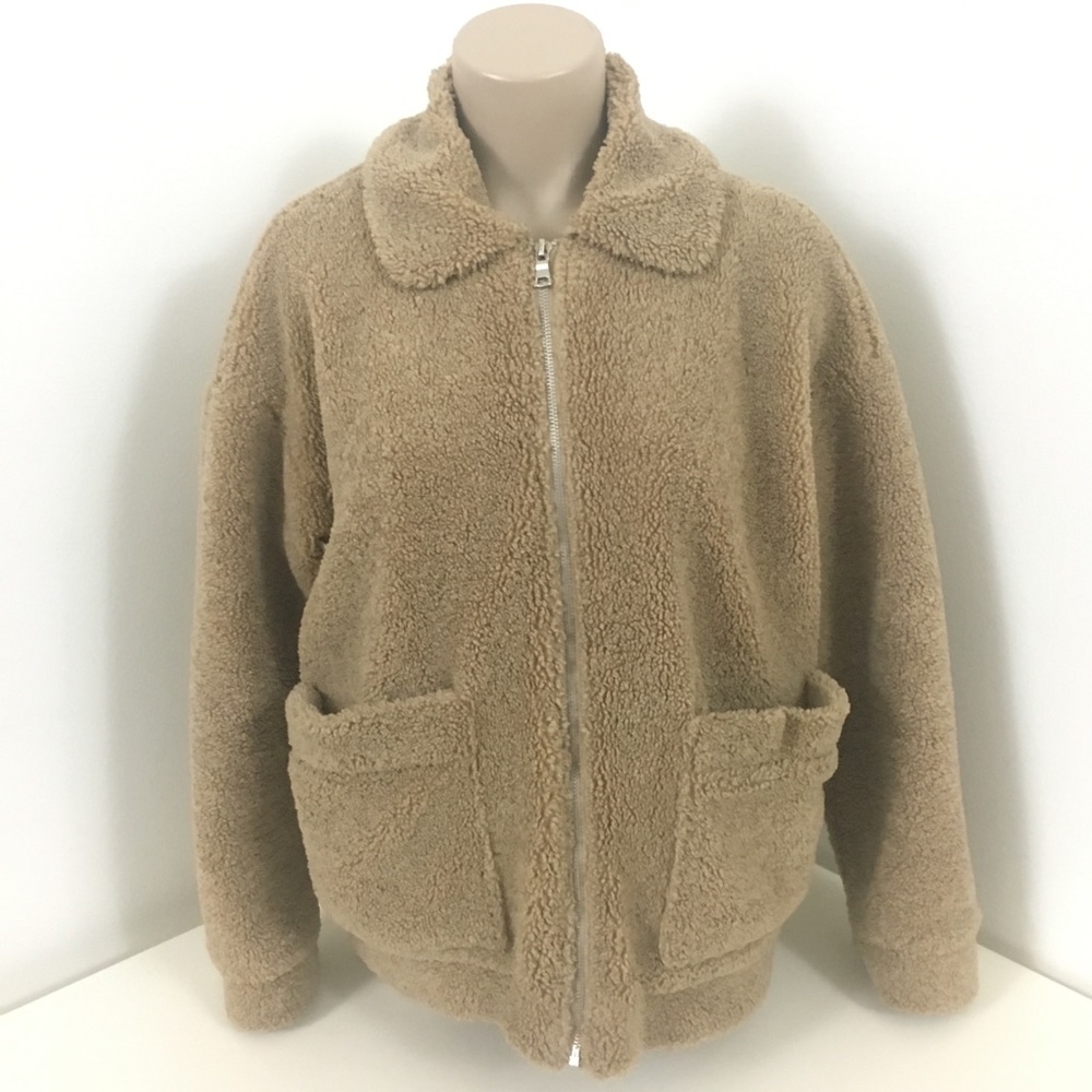 Tan Teddy Bear Jacket size Small 🐻🍁🍂